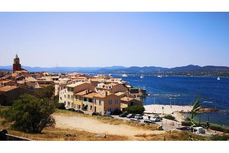 St Tropez, Stadtpanorama, Bucht, Meer