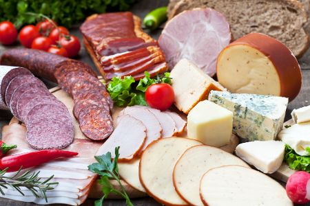 Milch- und Fleischprodukte