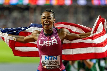 US-Star Richardson stürmt zu 100-Meter-Gold US-Star Richardson stürmt zu 100-Meter-Gold