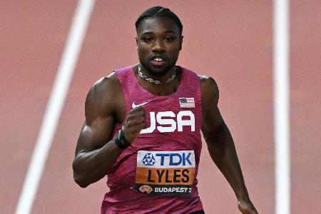 Vor Finale: Lyles schielt auf Bolts 200-m-Weltrekord Vor Finale: Lyles schielt auf Bolts 200-m-Weltrekord
