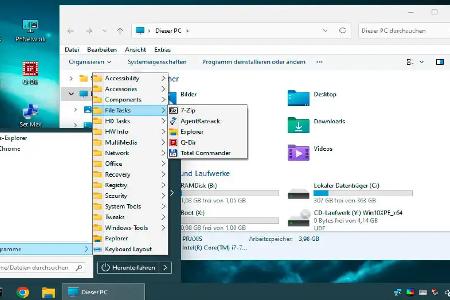 Kompaktes Windows-Erlebnis: Win10XPE ist von geringer Größe und hoher Geschwindigkeit, bietet jedoch einen personalisierten Desktop. Dies gilt unabhängig davon, ob das System auf Windows 10 oder 11 aufbaut.