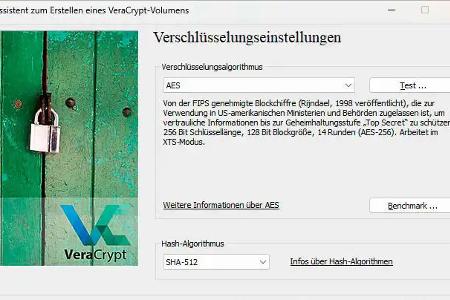 In Veracrypt ist ein Benchmark-Test integriert, der Ihnen ermöglicht einzuschätzen, welche Verschlüsselungsmethode auf Ihrem Computer die höchste Geschwindigkeit aufweist.