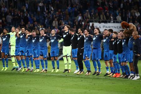 Platz 24: TSG 1899 Hoffenheim - 685 Punkte - Spiele: 512 | Siege: 181 | Unentschieden: 142 | Niederlagen: 189 | Tore: 815:799 (+16)