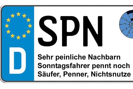 Kennzeichen-Bedeutung SPN Spree - Neiße