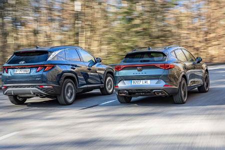 Cupra Formentor VZ 1.4 e-Hybrid, Hyundai Tucson 1.6 T-GDI Plug-in-Hybrid