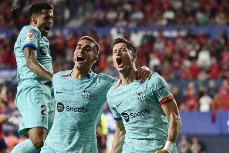 La Liga: Lewandowski rettet Barca-Sieg vom Punkt La Liga: Lewandowski rettet Barca-Sieg vom Punkt