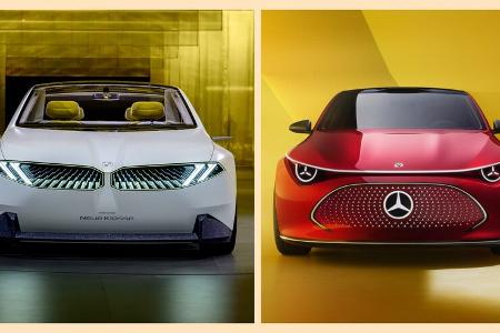 BMW Vision Neue Klasse plus Mercedes Concept CLA 