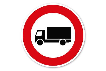 Verkehrszeichen 251 Verbot für Kraftfahrzeuge über 3,5 Tonnen