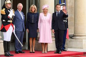 König Charles III. von Emmanuel Macron in Paris empfangen