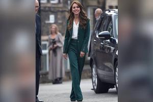 Prinzessin Kate: Mit diesem grünen Hosenanzug liegt sie im Trend!