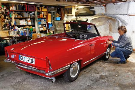 NSU Wankel-Spider, Heckansicht, Garage