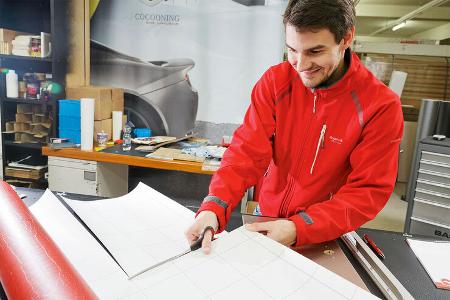 Ausmessen der Folien