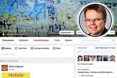„Camping Caravaning Insider“ ist eine Gruppe für Leute, die von der Campingbranche gar nicht genug bekommen können.