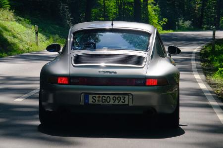 Porsche 911 Carrera Coupé 993 (1997) Fahraufnahme driving shot Landstraße