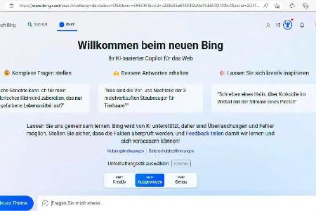 Bequem anzuwenden: Im Frühjahr wurde die KI-unterstützte Internet-Suchfunktion von Microsoft über ein Windows-Update sowohl in den Edge-Browser als auch direkt in Windows 11 eingeführt.
