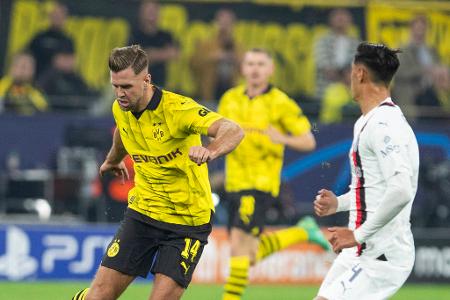 ANGRIFF: Niclas Füllkrug (bis 84.) - Note: 2,5 - War gut in Angriffsspiel integriert und verstand bei jedem Spielzug seine Rolle. Schuf durch clevere Aktionen abseits des Balles viele Räume für Reus und Brandt. Prüfte Maignan mit einem Gewaltschuss aus der zweiten Reihe (31.). Ganz wichtig für das BVB-Spiel.