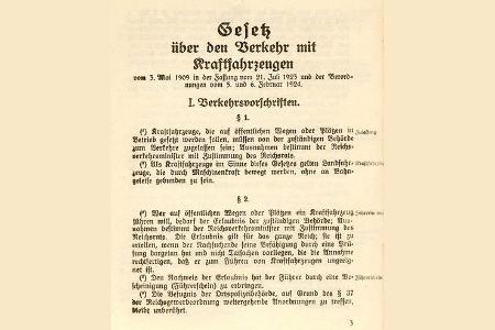 Gesetz über den Verkehr mit Kraftfahrzeugen, Fassung von 1923