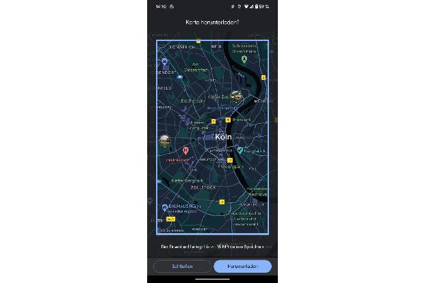 Karten offline herunterladen