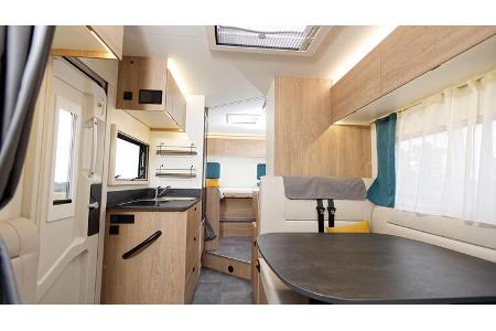 Mooveo Light TEI-70 EB(H) 2024, Innenausstattung, Dinette, Küchenzeile, Bett