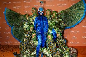 Halloween-Kostüm: Heidi Klum kam als großer Pfau