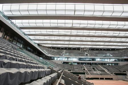 Wie ein Faltenrock: French Open zeigen neues Dach Wie ein Faltenrock: French Open zeigen neues Dach