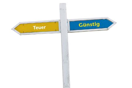 Günstig gegen Teuer