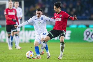 Remis gegen KSC: Hannover seit vier Spielen ohne Sieg