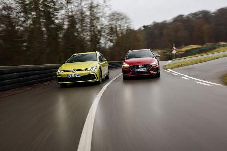 Hyundai i30 Kombi gegen VW Golf Variant, ams 0221 Vergleichstest 