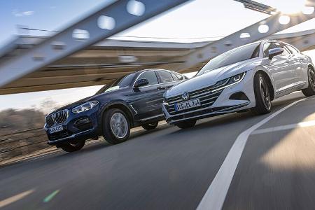BMW X4 gegen VW Arteon Shooting Brake, ams 0321 Vergleichstest 