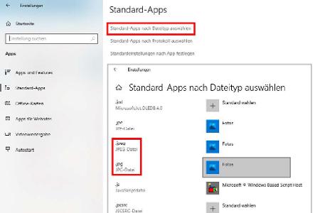 Die Liste aller Dateitypen enthält zahlreiche Hunderte von Einträgen. Obwohl dies eine differenzierte Auswahl der Standardprogramme ermöglicht, gestaltet sich die Einstellung als mühsam.