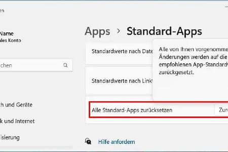 Mit nur einem Mausklick und einer weiteren Bestätigung können Sie alle Standardprogramme systemweit problemlos auf die Voreinstellungen von Microsoft zurücksetzen.