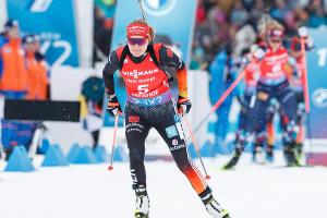 Frauen-Staffel in Ruhpolding auf dem Podest