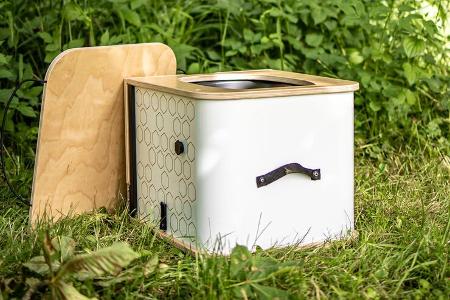 Campbee, Trenntoilette, Holz, Hive Two Compact, Wiese