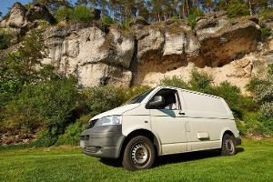 Klettertour mit dem Bulli