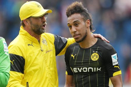 'Der Einzige, der das wirklich gar nicht witzig fand, war Marcel Reif, aber der findet in seinem Leben sowieso nichts mehr witzig.' (Klopp über den Batman-und-Robin-Jubel von Aubameyang und Reus)