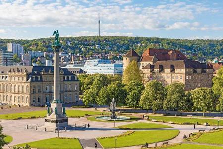 Schlossplatz, Stuttgart, Innenstadt, Wiese