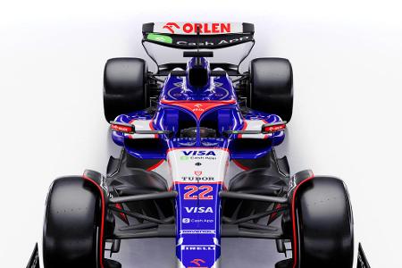 Visa Cash App RB - Die Farben des neuen Boliden erinnern stark an die Saison 2019, als der damals Toro Rosso genannte Rennstall eine der schönsten Lackierungen im Startfeld aufwies.