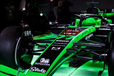 Sauber - Attacke dank giftgrün?2023 wurde das Team nur Vorletzter. Mit neuen Farben und neuem Namen soll es aufwärts gehen.