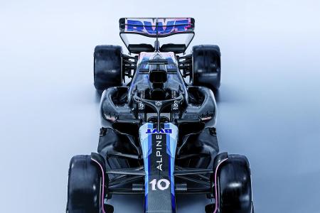Alpine - Mit dem A524 will das ambitionierte französische Werksteam endlich im Konzert der Top-Teams ein Wörtchen mitreden. Der Alpine wird auch 2024 von Esteban Ocon und Pierre Gasly pilotiert. Das Design: Dunkelblau und schwarz.