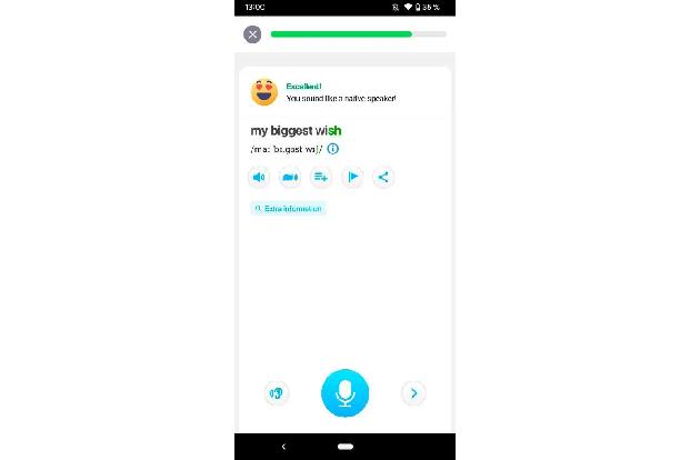 Mit Elsa – Learn English Speaking steht eine interaktive Sprachlern-App mit KI-Unterstützung bereit. Sie passt Übungen an das Sprachlevel des Nutzers an und gibt in der Premium-Version detailliertes Feedback zur Aussprache.