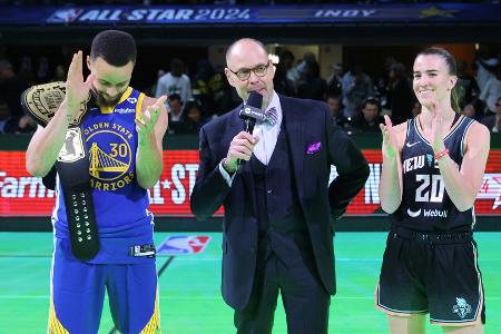 Geschlechterkampf der Dreier-Stars: Curry schlägt Ionescu Geschlechterkampf der Dreier-Stars: Curry schlägt Ionescu