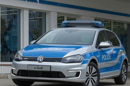 VW E-Golf Polizei