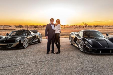 Hennessey Venom und Venom F5 mit John und Hope Hennessey