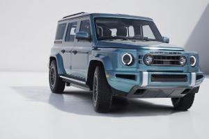 Elektrischer Offroader unterhalb des Grenadier