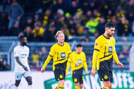 BVB vs. 1899 Hoffenheim: Noten und Einzelkritik - Im Kampf um die Champions-League-Plätze hat Borussia Dortmund am Sonntag einen Rückschlag hinnehmen müssen. Beim 2:3 gegen Hoffenheim verspielte die Terzic-Elf eine Halbzeitführung und brachte sich durch viele Fehler um den Lohn. Alle BVB-Stars in der Einzelkritik: BVB vs. 1899 Hoffenheim: Noten und Einzelkritik - Im Kampf um die Champions-League-Plätze hat Borussia Dortmund am Sonntag einen Rückschlag hinnehmen müssen. Beim 2:3 gegen Hoffenheim verspielte die Terzic-Elf eine Halbzeitführung und brachte sich durch viele Fehler um den Lohn. Alle BVB-Stars in der Einzelkritik: