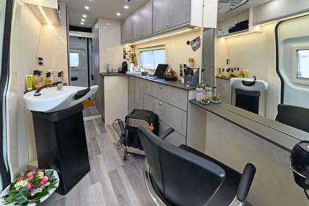 Interieur, Frisierstuhl, Spiegel, Einrichtung, Waschbecken