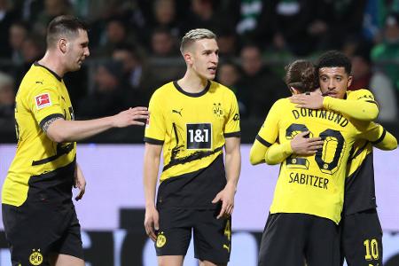 BVB bei Werder Bremen: Noten und Einzelkritik - Im Kampf um die Champions League schlug Borussia Dortmund am Samstagabend erfolgreich zurück. Durch das 2:1 bei Werder Bremen holten sich die Westfalen den vierten Platz zurück, die Leistung fiel aber einmal mehr eher ernüchternd aus. Alle BVB-Stars in der Einzelkritik: BVB bei Werder Bremen: Noten und Einzelkritik - Im Kampf um die Champions League schlug Borussia Dortmund am Samstagabend erfolgreich zurück. Durch das 2:1 bei Werder Bremen holten sich die Westfalen den vierten Platz zurück, die Leistung fiel aber einmal mehr eher ernüchternd aus. Alle BVB-Stars in der Einzelkritik: