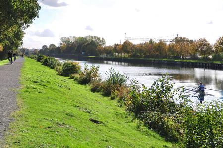 Ruderleistungszentrum, Fluss, Natur, Sport
