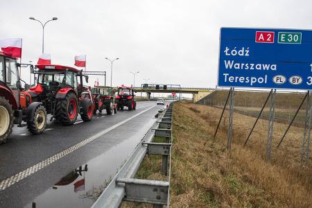 Polen Bauern Bockade A2 / A12
