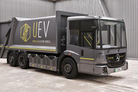 05/2022, Lunaz baut Diesel-Lkw auf Basis Mercedes Econic auf Elektroantrieb um